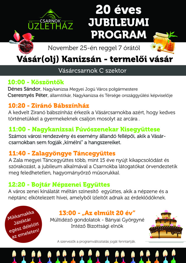 Kiemelő fotó - 20 éves a Vásárcsarnok!