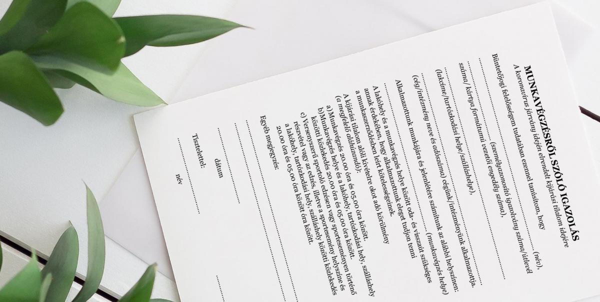 Kiemelő fotó - Polgármesteri felhívás a koronavírussal kapcsolatban - 2020.11.11. munkáltatói igazolás