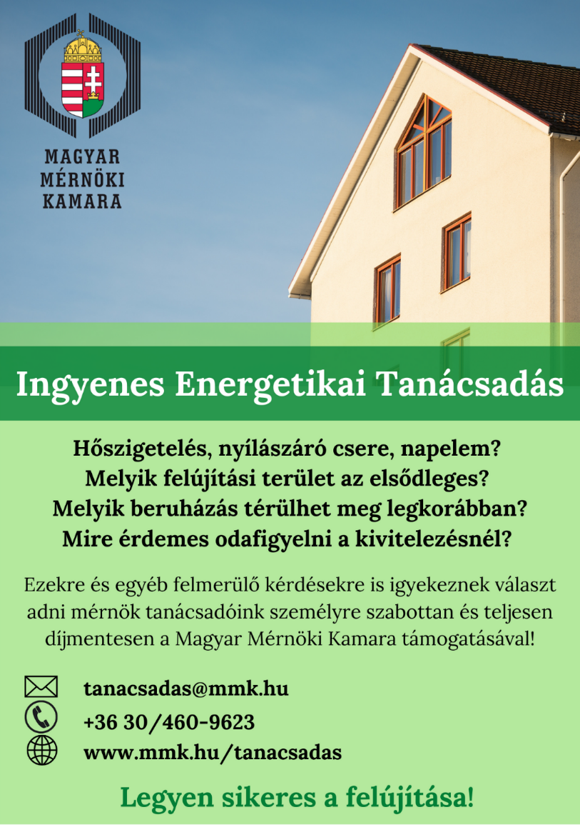 Kiemelő fotó - Tájékoztató ingyenes energetikai tanácsadásról
