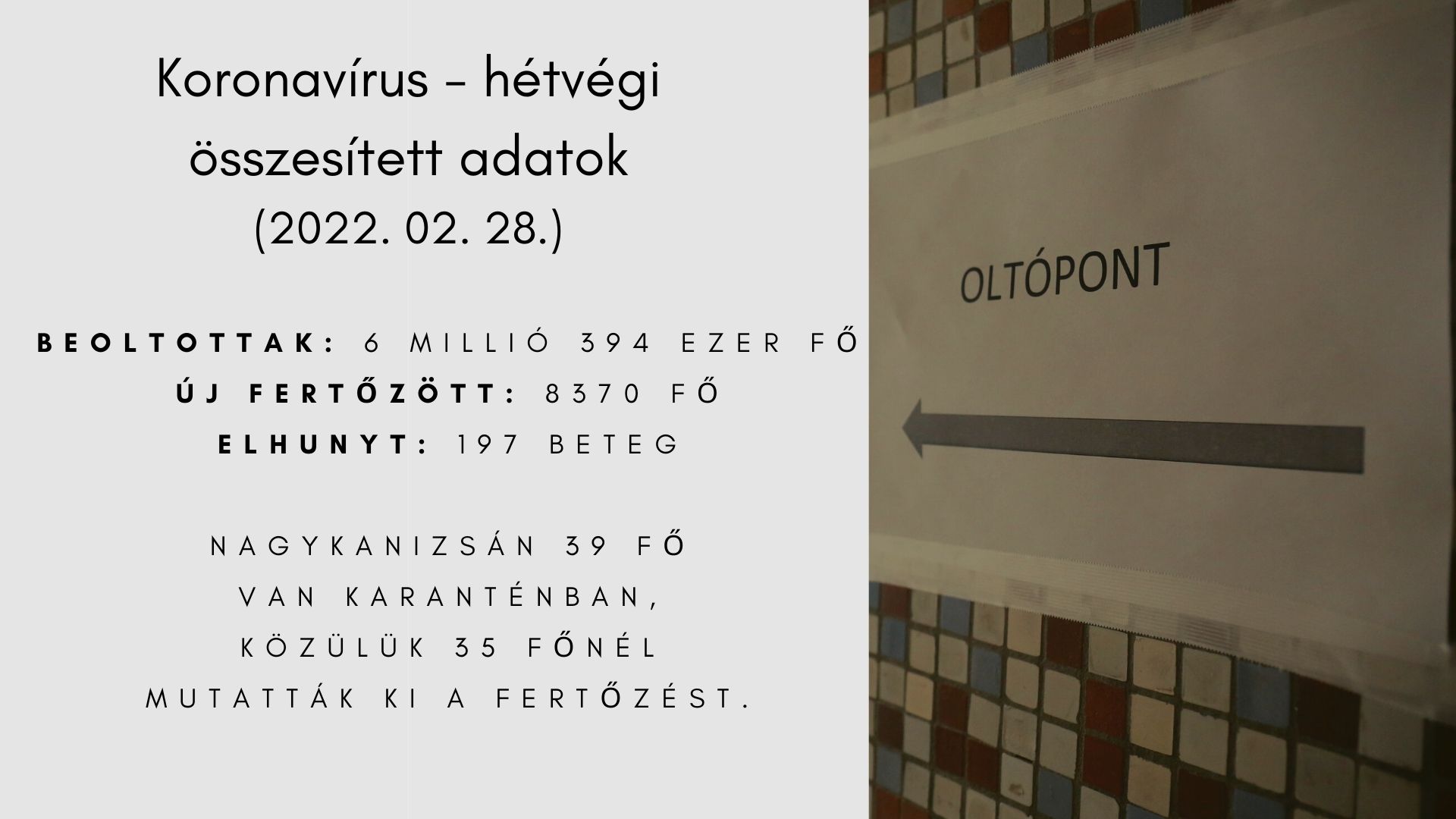 Kiemelő fotó - Járványügyi tájékoztató - 2022.02.28.
