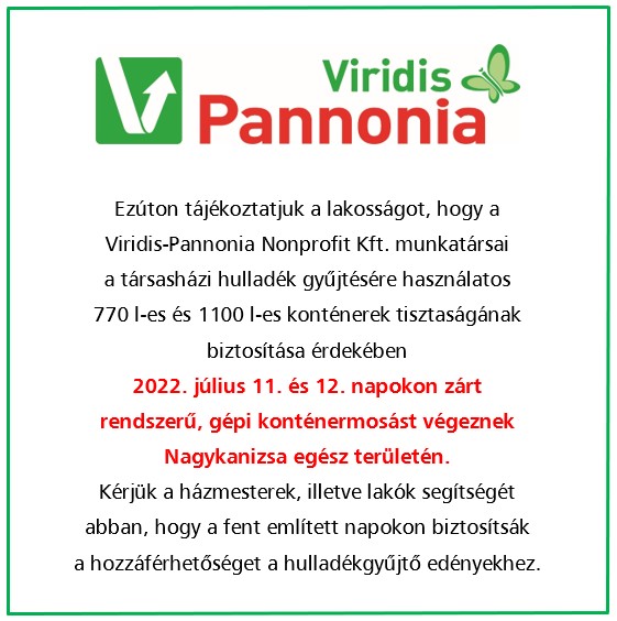 Kiemelő fotó - Konténermosás - július 11-12.