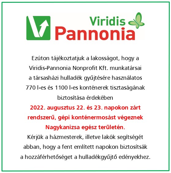 Kiemelő fotó - Konténermosás - augusztus 22-23.