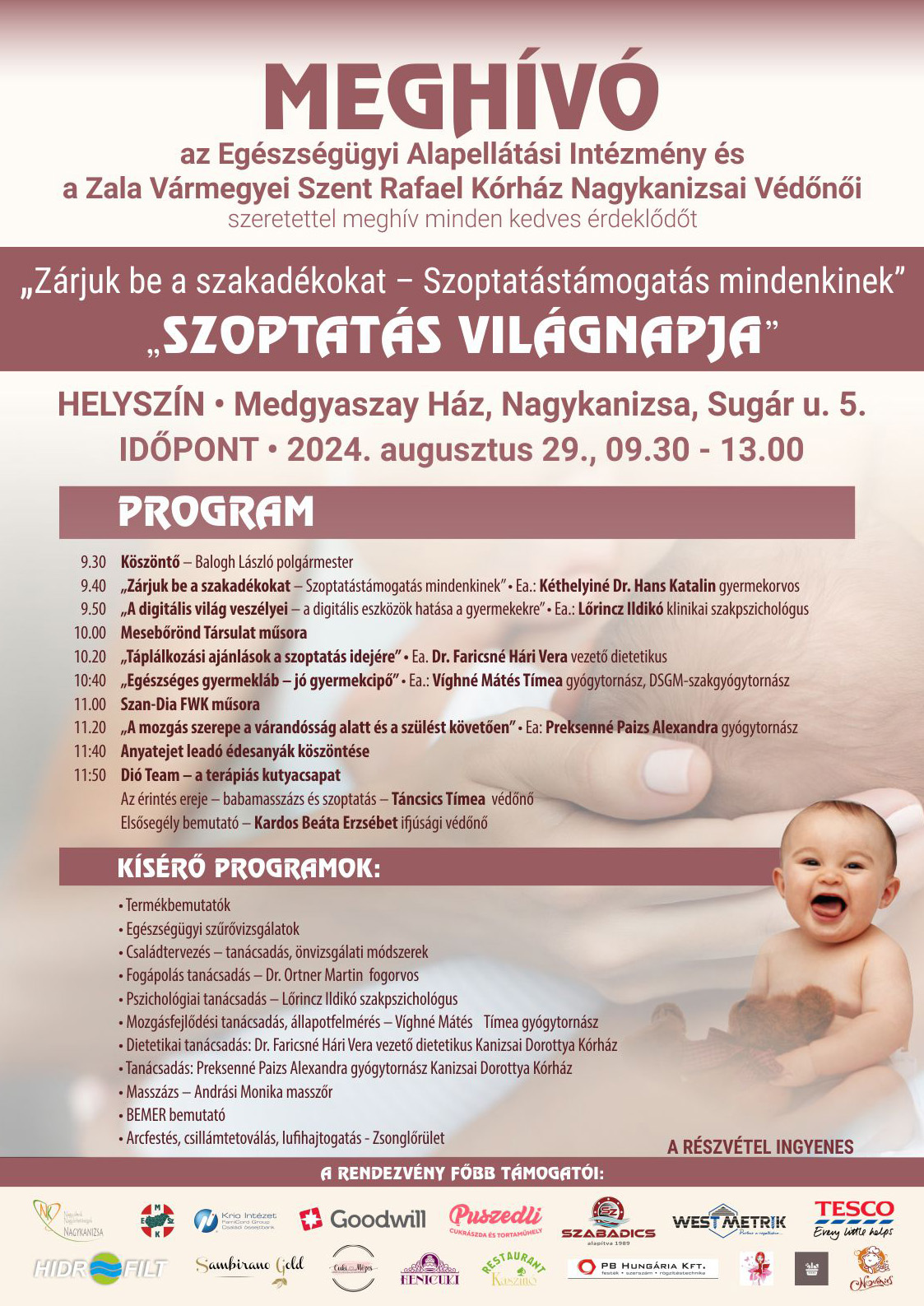 Kiemelő fotó - Anyatejes világnap alkalmából szervezett program (08.29.)