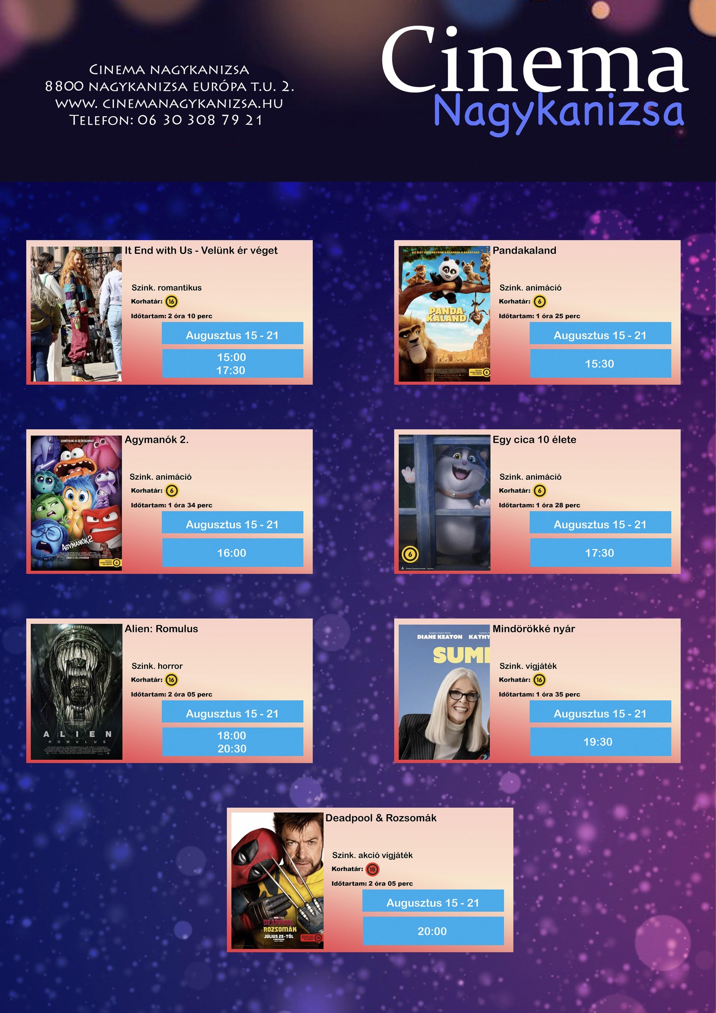 Kiemelő fotó - Cinema Nagykanizsa mûsora (08.15.-08.21.)