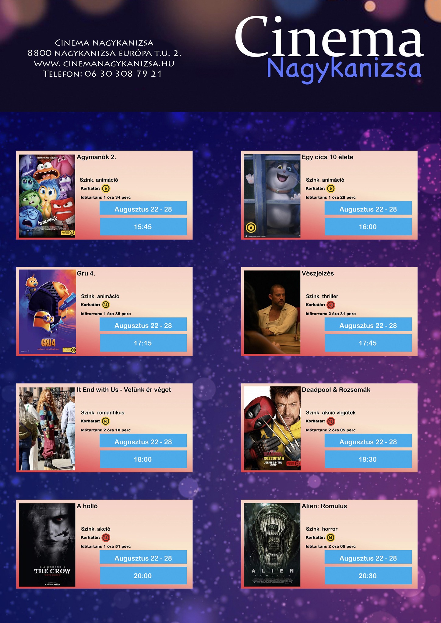 Kiemelő fotó - Cinema Nagykanizsa mûsora (08.22.-08.28.)