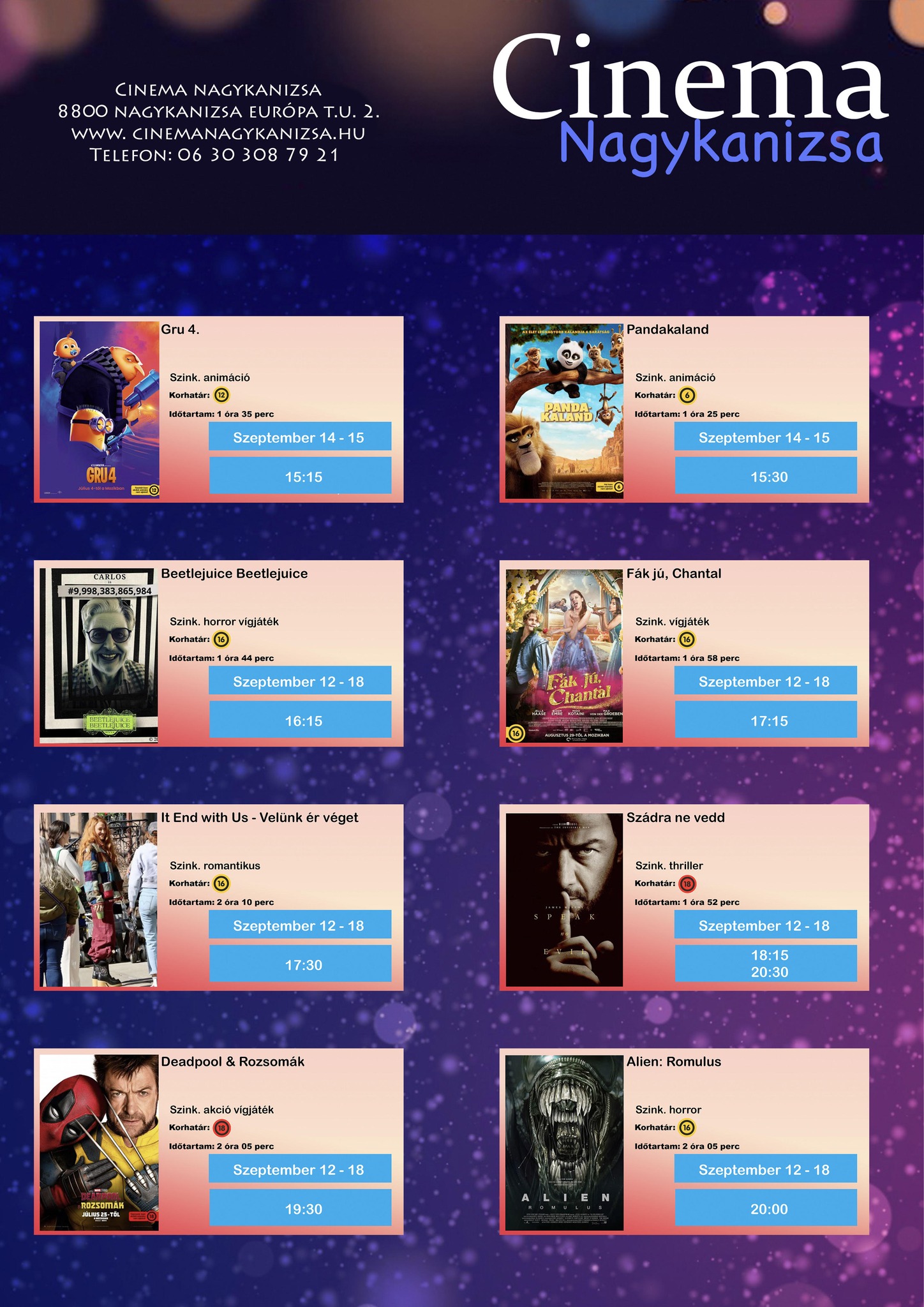 Kiemelő fotó - Cinema Nagykanizsa mûsora (09.12.-09.18.)
