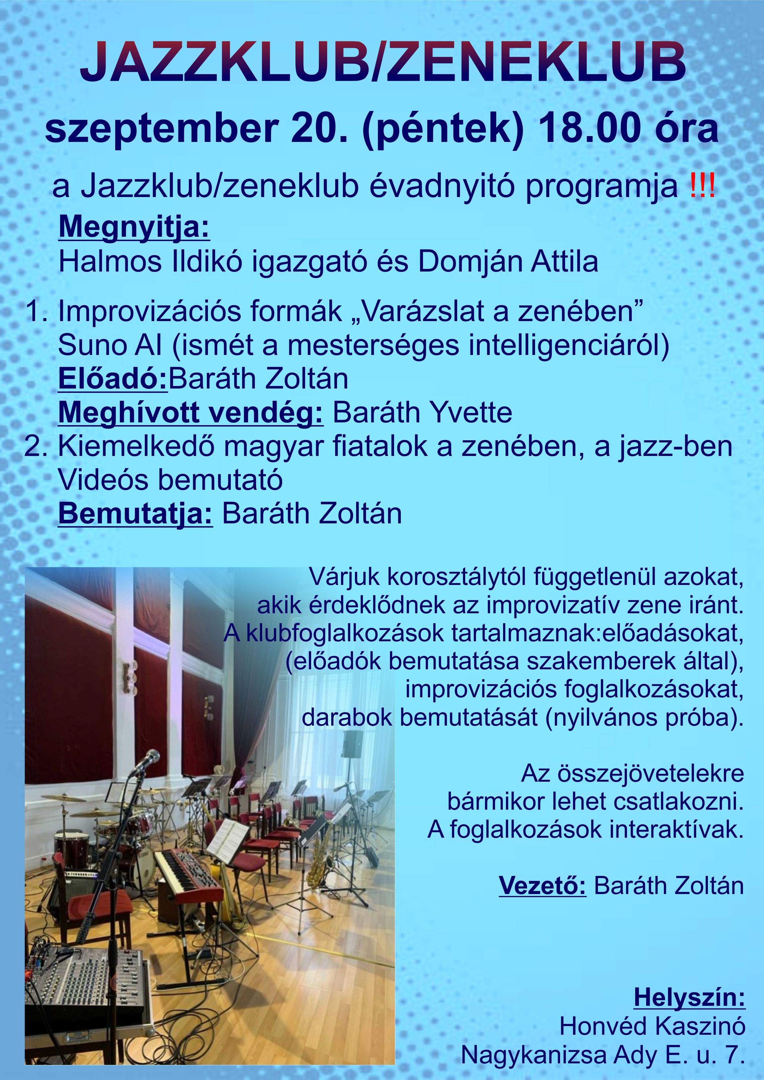 Kiemelő fotó - Jazzklub/Zeneklub
