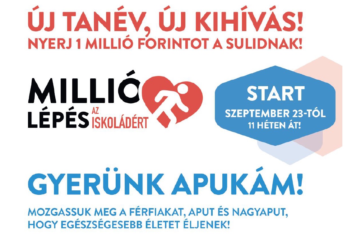 Új tanév, új kihívás! Start szeptember 23-tól 11 héten át! Kiemelő fotó - Új tanév, új kihívás! Start szeptember 23-tól 11 héten át!