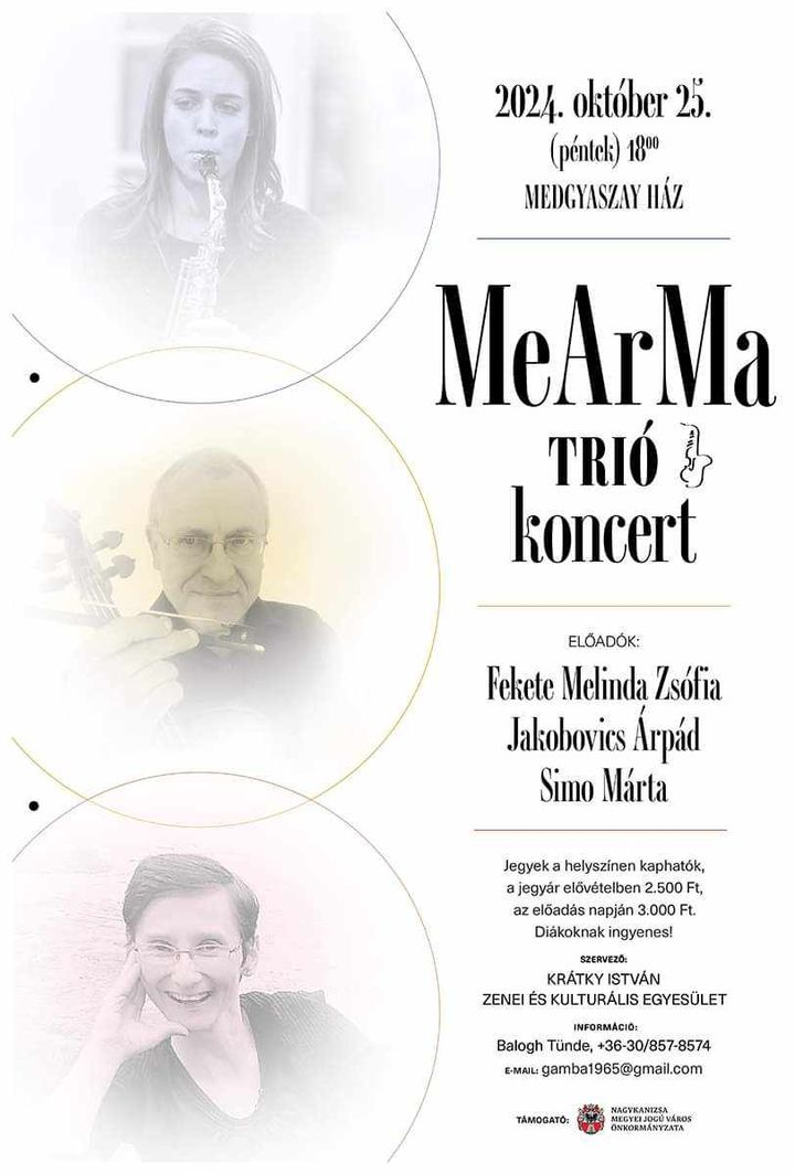 Kiemelő fotó - MeArMa Trió koncertje (október 25.)