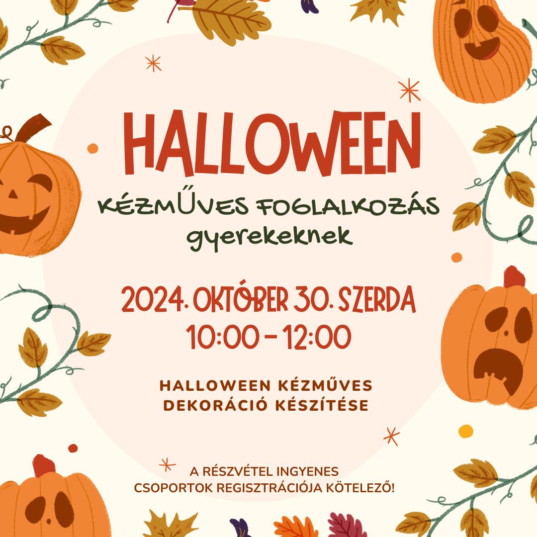 Kiemelő fotó - Halloween - kézmûves foglalkozás gyerekeknek (október 30.)