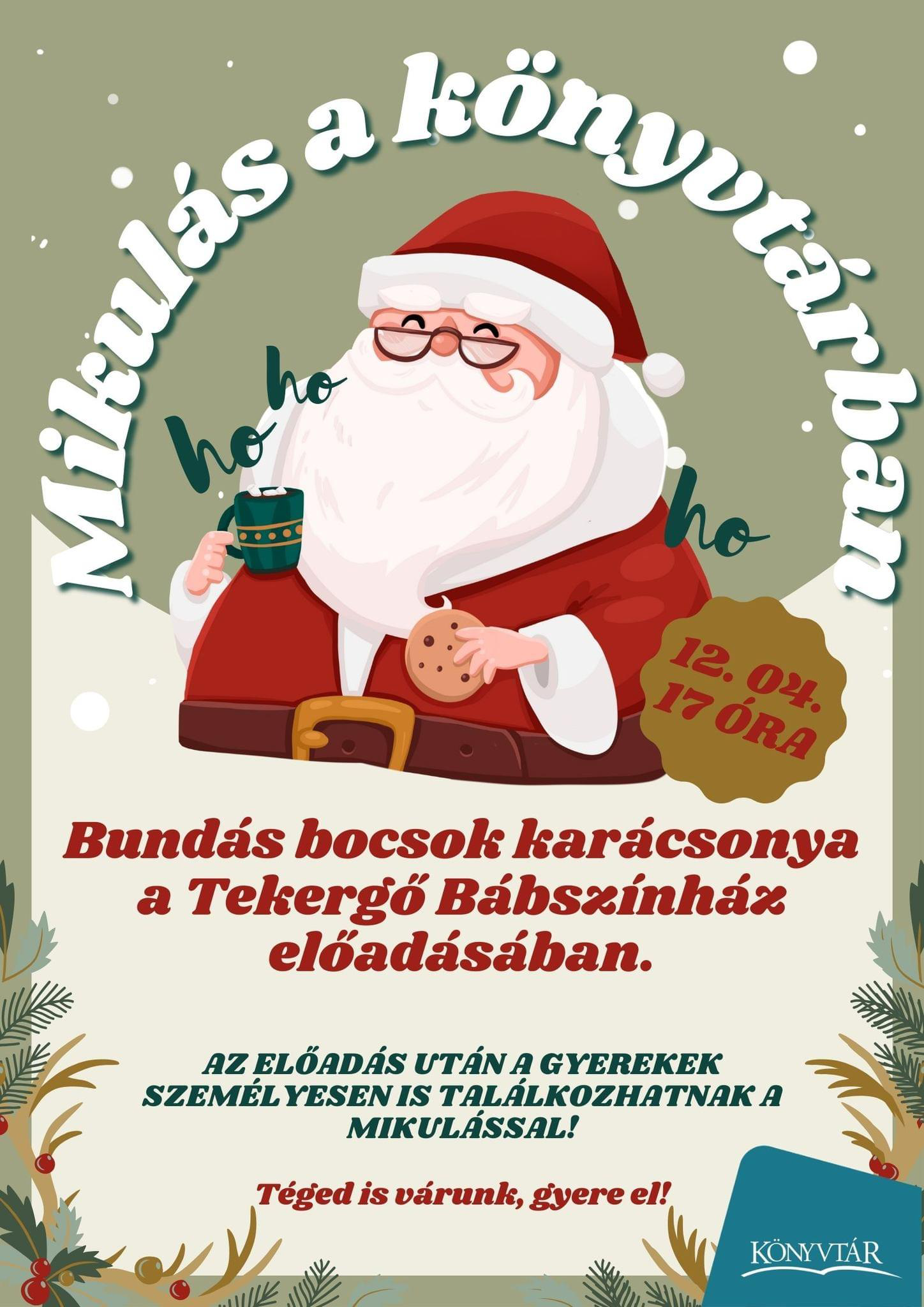 Kiemelő fotó - Mikulás a könyvtárban (december 4.)