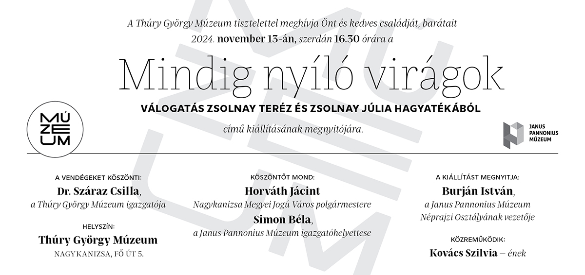 Kiemelő fotó - Mindig nyíló virágok - Válogatás Zsolnay Teréz és Zsolnay Júlia hagyatékából (november 13.)