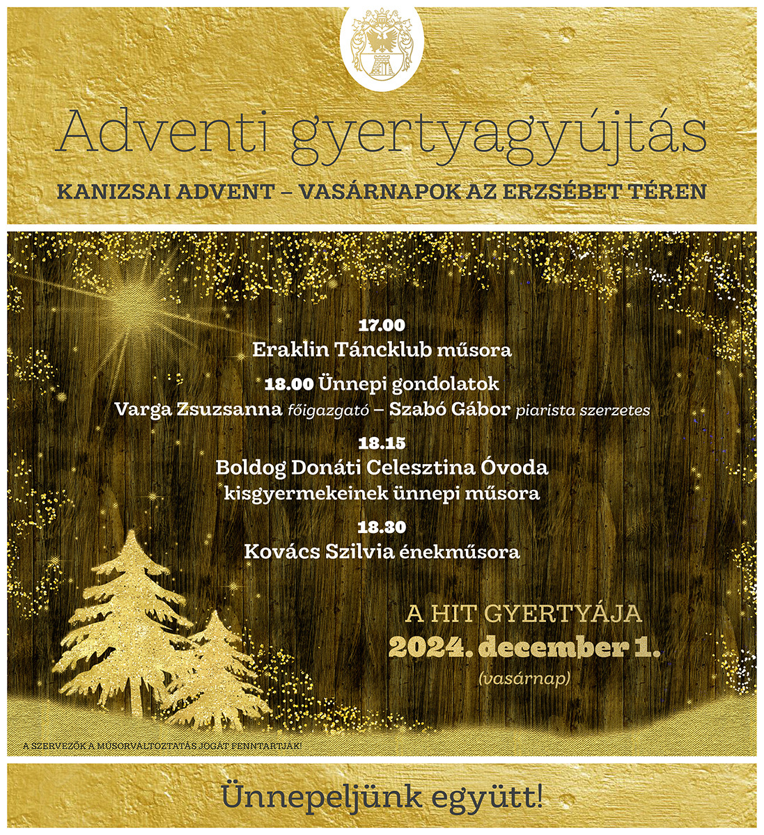 Kiemelő fotó - Adventi gyertyagyújtás - a hit gyertyája (12.01.)
