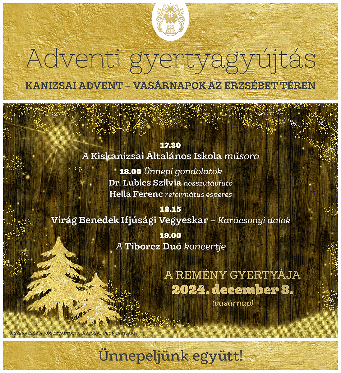 Kiemelő fotó - Adventi gyertyagyújtás - a remény gyertyája (12.08.)