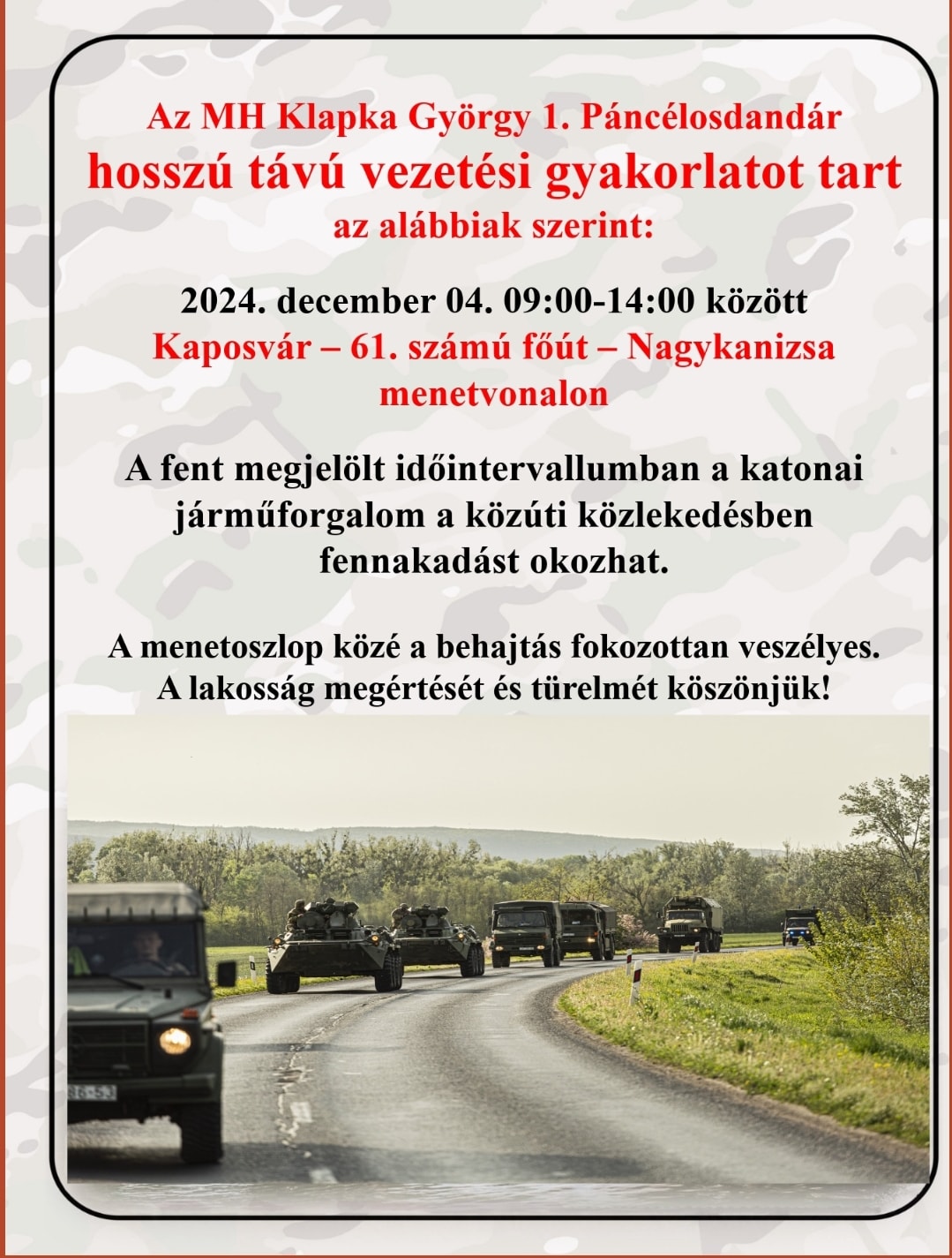 Kiemelő fotó - Katonai gyakorlat (december 4.)