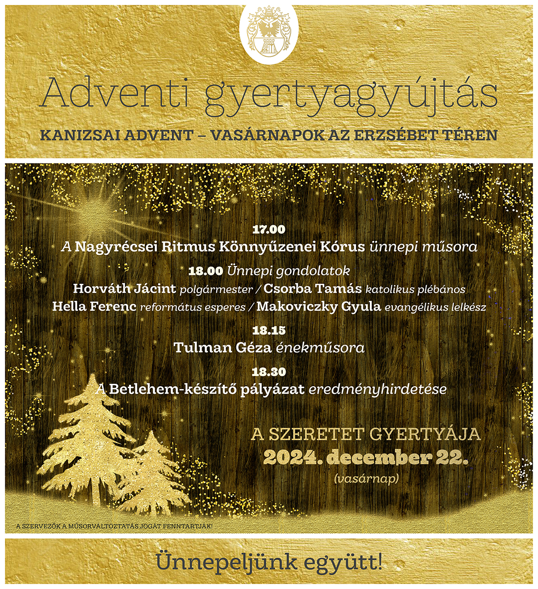 Kiemelő fotó - Adventi gyertyagyújtás - a szeretet gyertyája (december 22.)