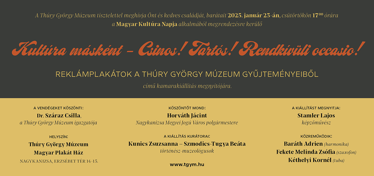 Kiemelő fotó - Kultúra másként - reklámplakátok a Thúry György Múzeum gyûjteményeibõl