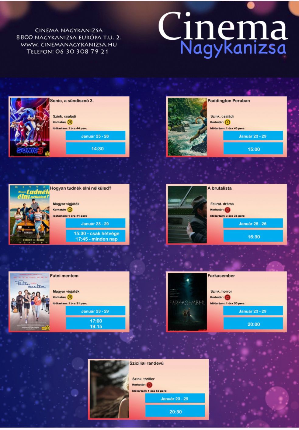 Kiemelő fotó - A Cinema Nagykanizsa mûsora (01.23.-01.29.)