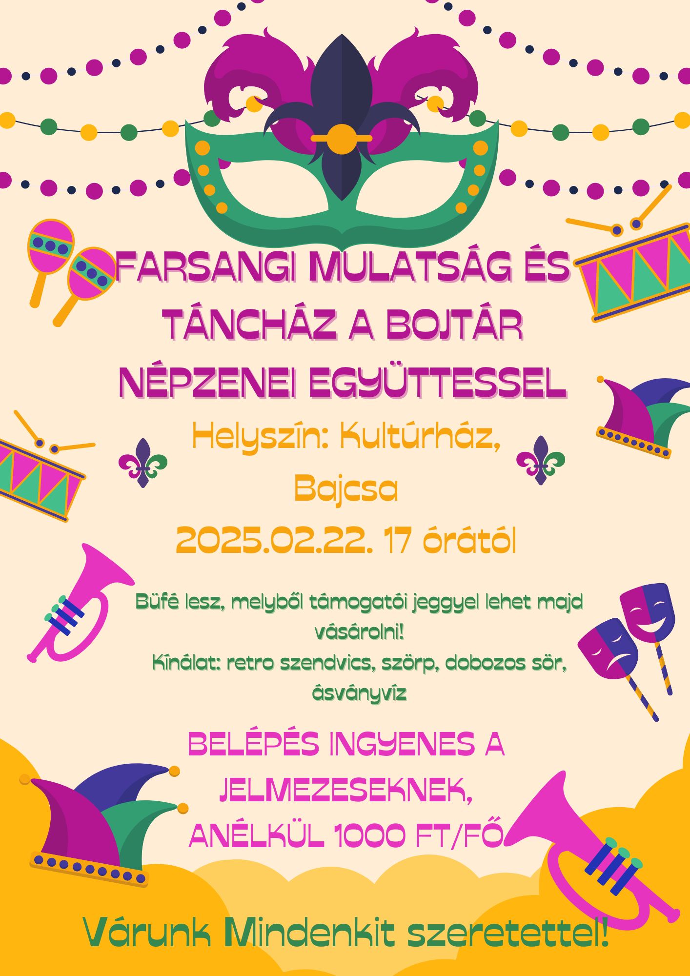 Kiemelő fotó - Farsangi mulatság és táncház a Bojtárral (február 22.)