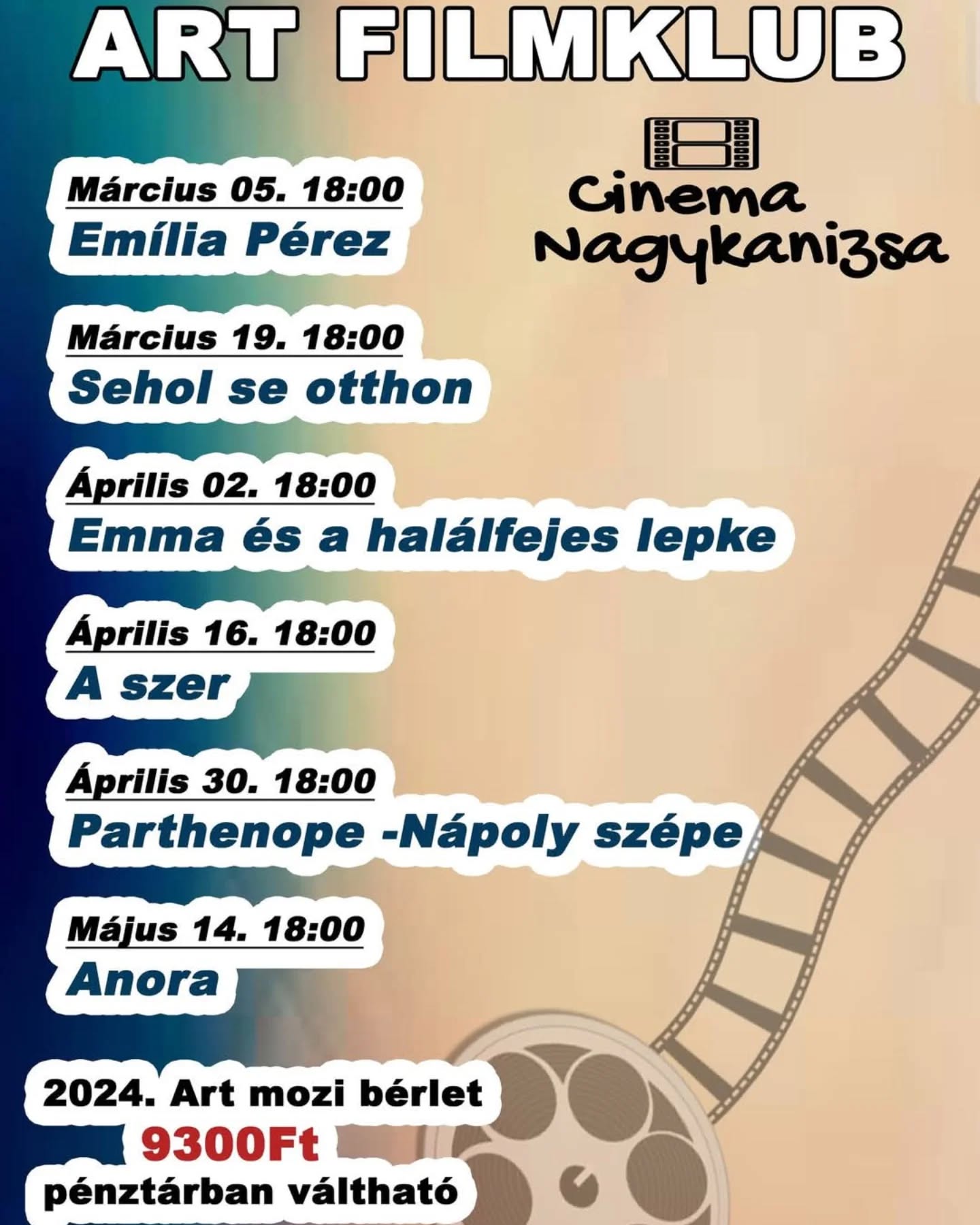 Kiemelő fotó - Art Filmklub a Cinema Nagykanizsában - 2025 tavasz 