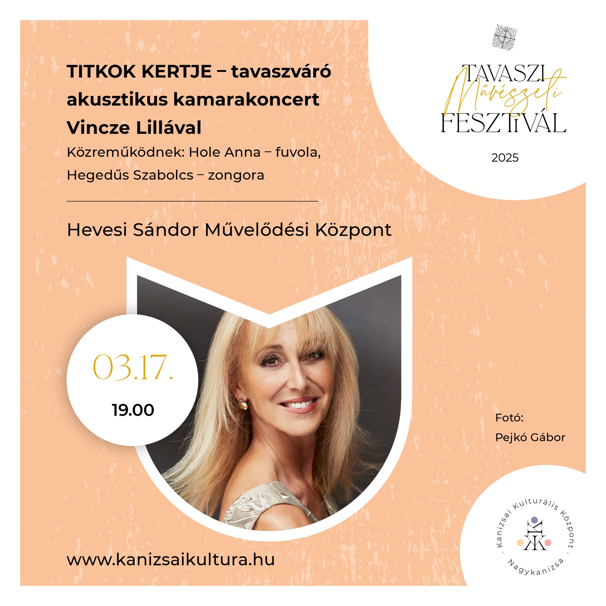 Kiemelő fotó - Titkok kertje - tavaszváró akusztikus kamarakoncert Vincze Lillával (március 17.)