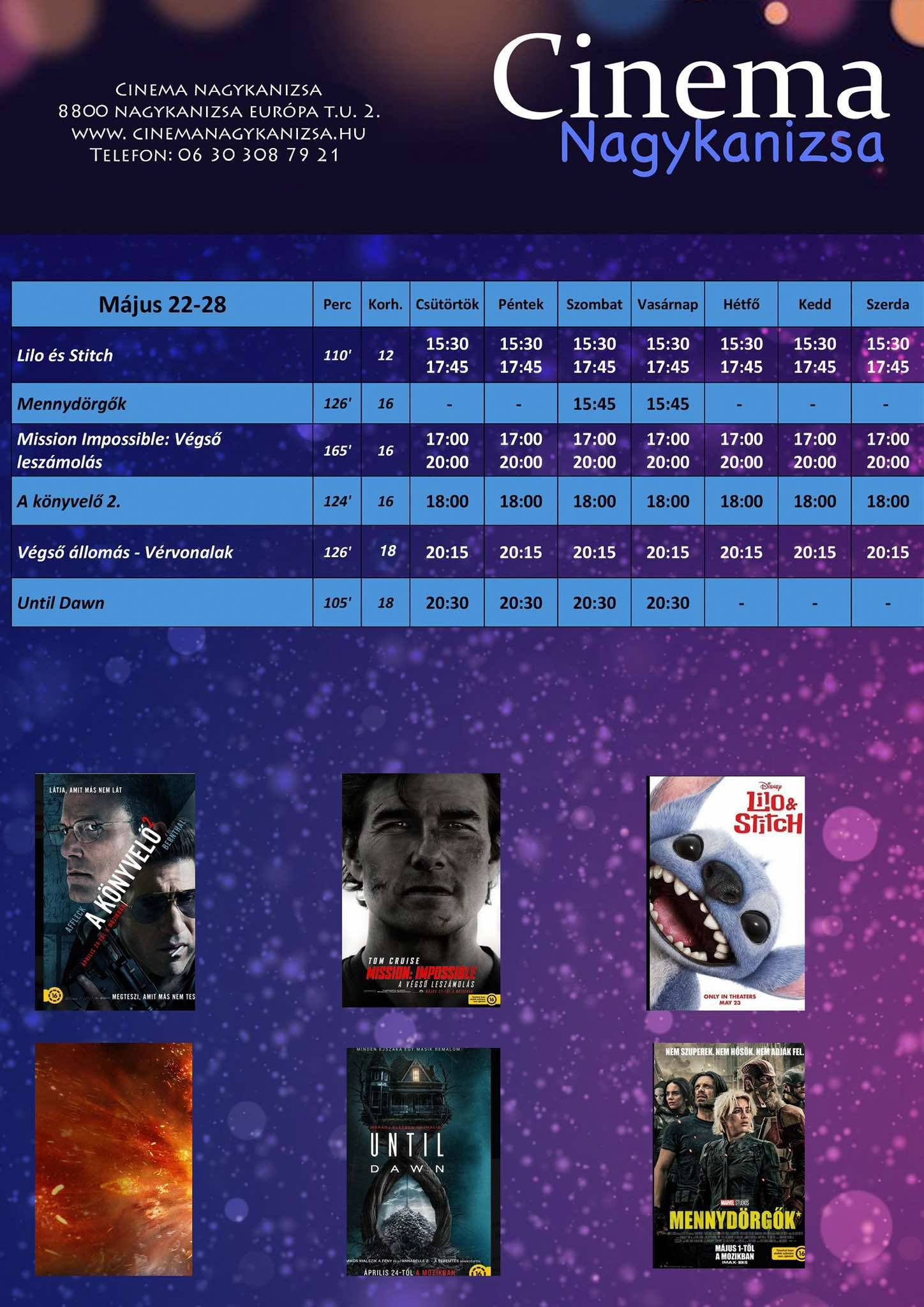 Kiemelő fotó - A Cinema Nagykanizsa mûsora (05.22.-05.28.)