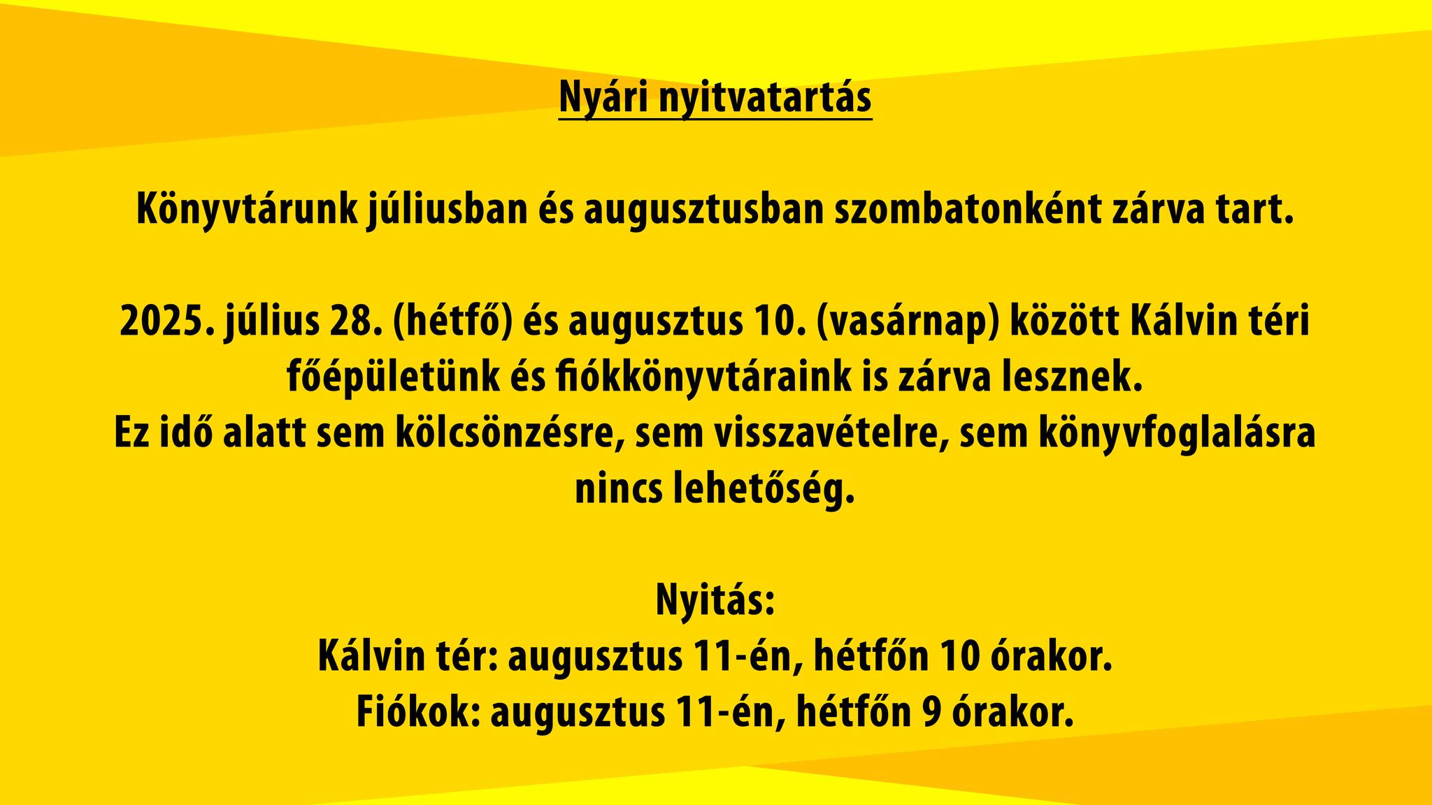 Kiemelő fotó - A Halis István Városi Könyvtár nyári nyitvatartása