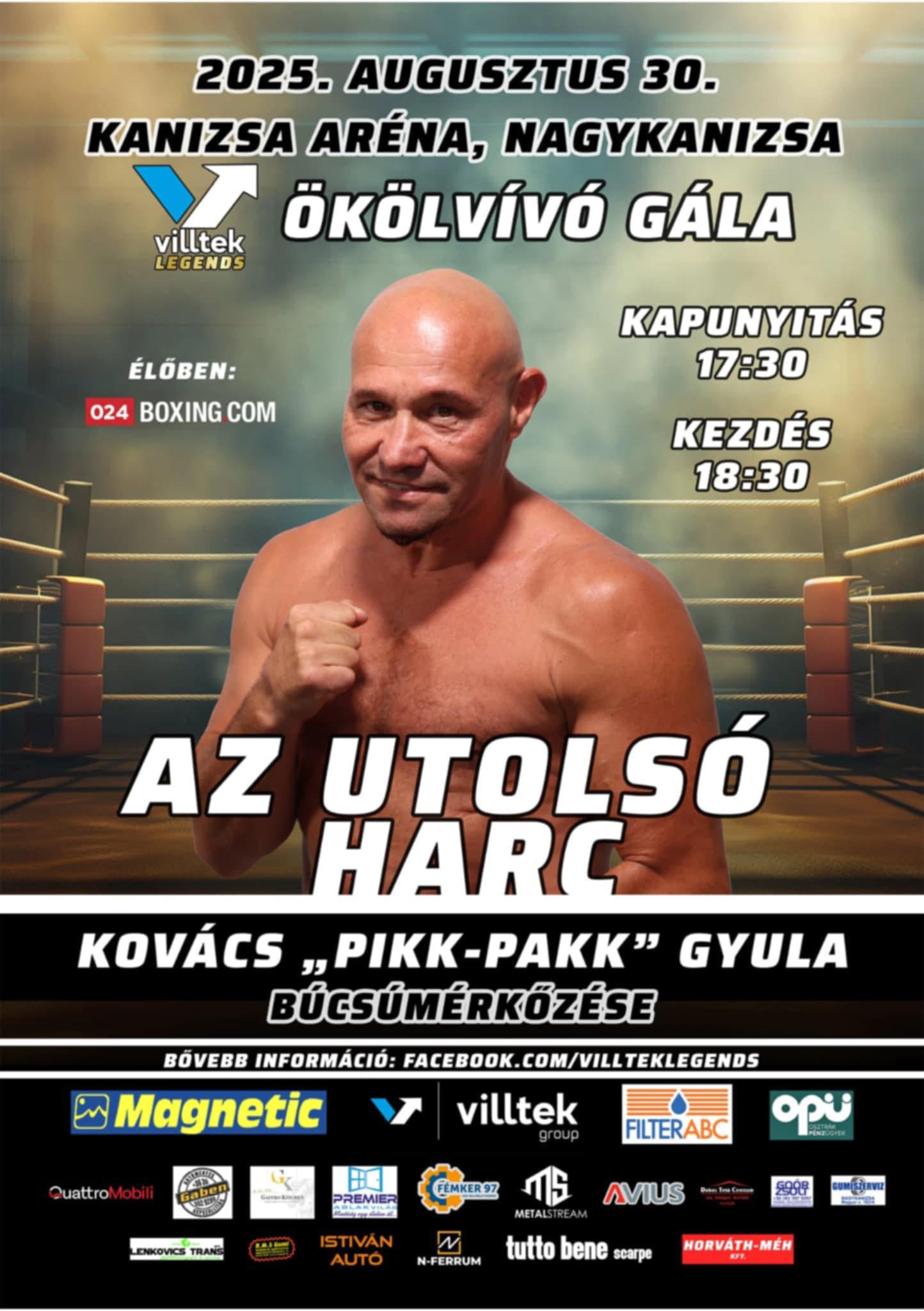 Ökölvívó gála (augusztus 30.)