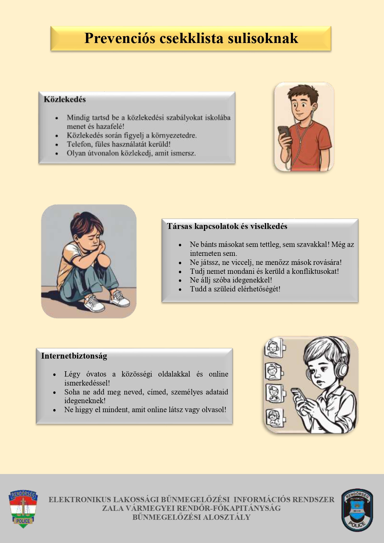 Kiemelő fotó - Prevenciós csekklista sulisoknak