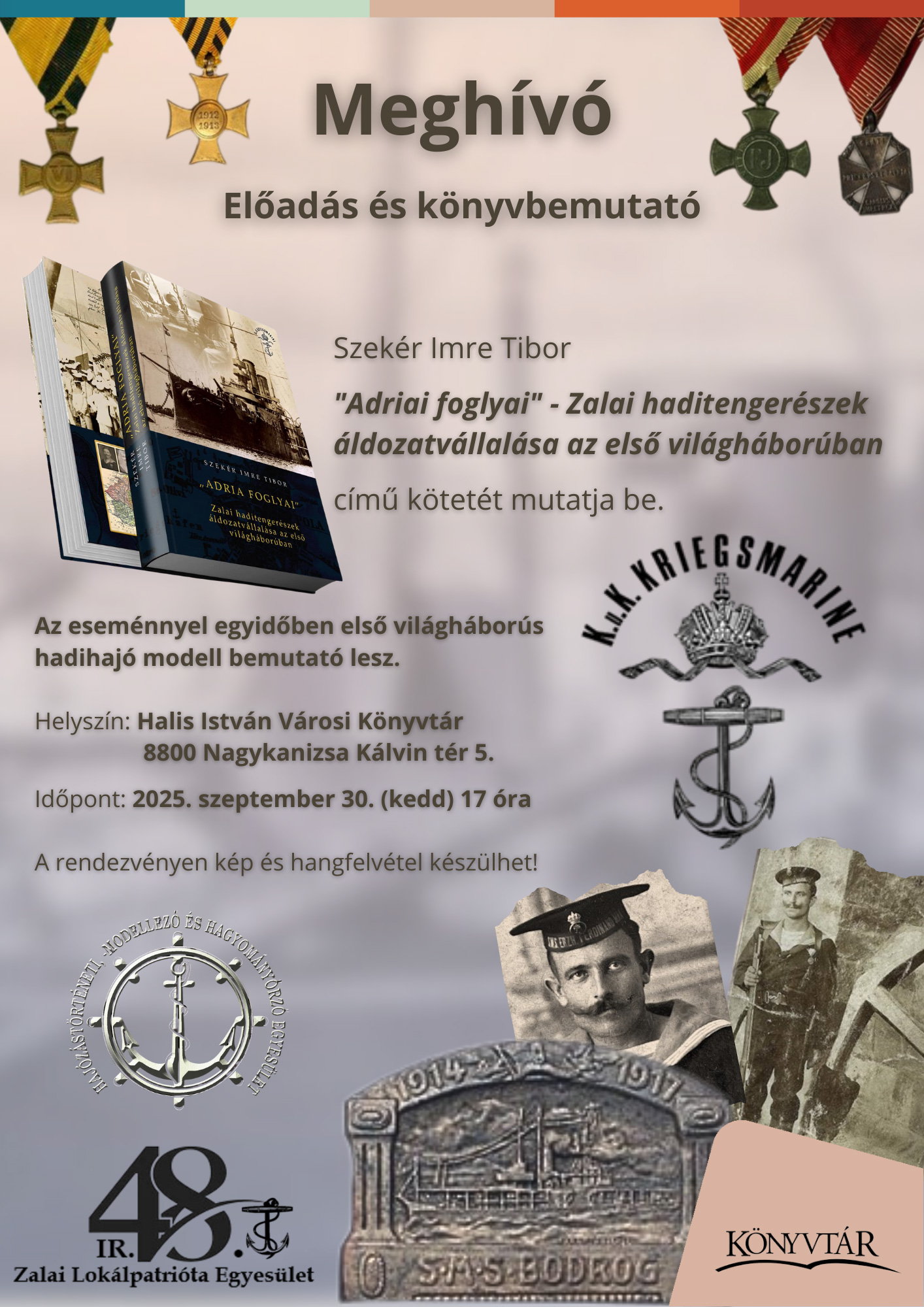 Elõadás és könyvbemutató (szeptember 30.)