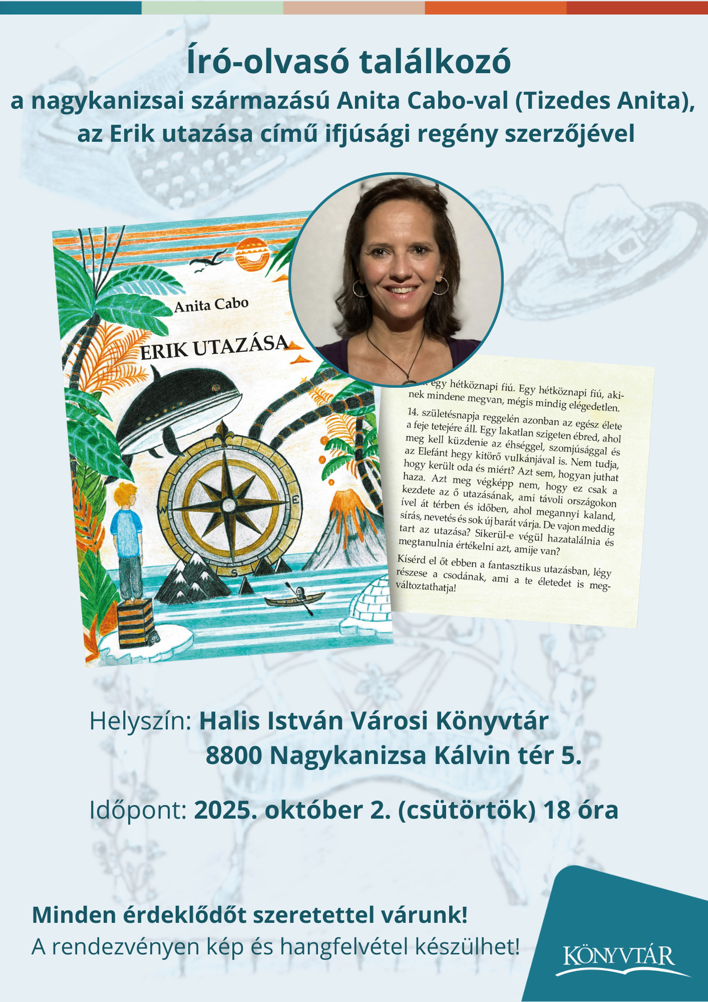 Kiemelő fotó - Író-olvasó találkozó Anita Cabo-val (október 2.)
