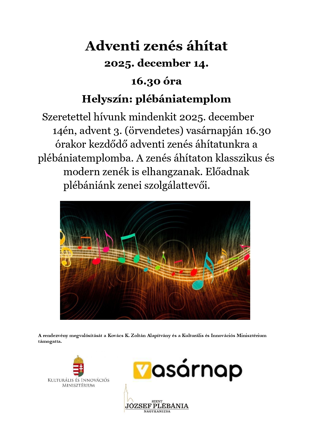 Adventi zenés áhítat (december 14.)