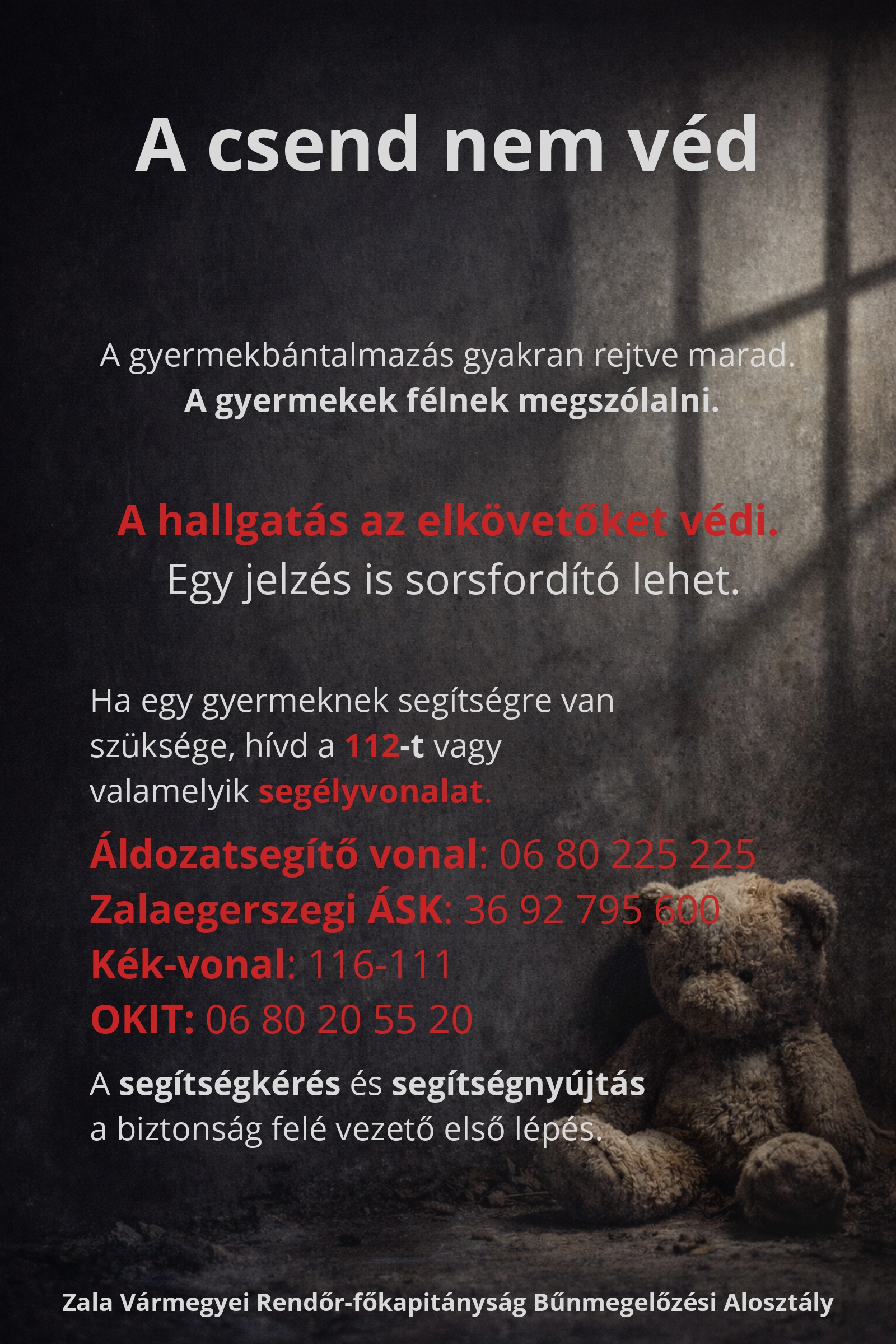 Kiemelő fotó - A csend nem véd...