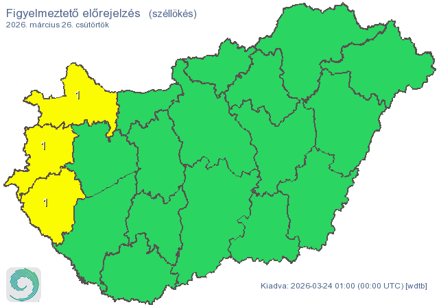 Kiemelő fotó - Jelentõs csapadék és akár 70 km/órás széllökések is várhatók Zalában