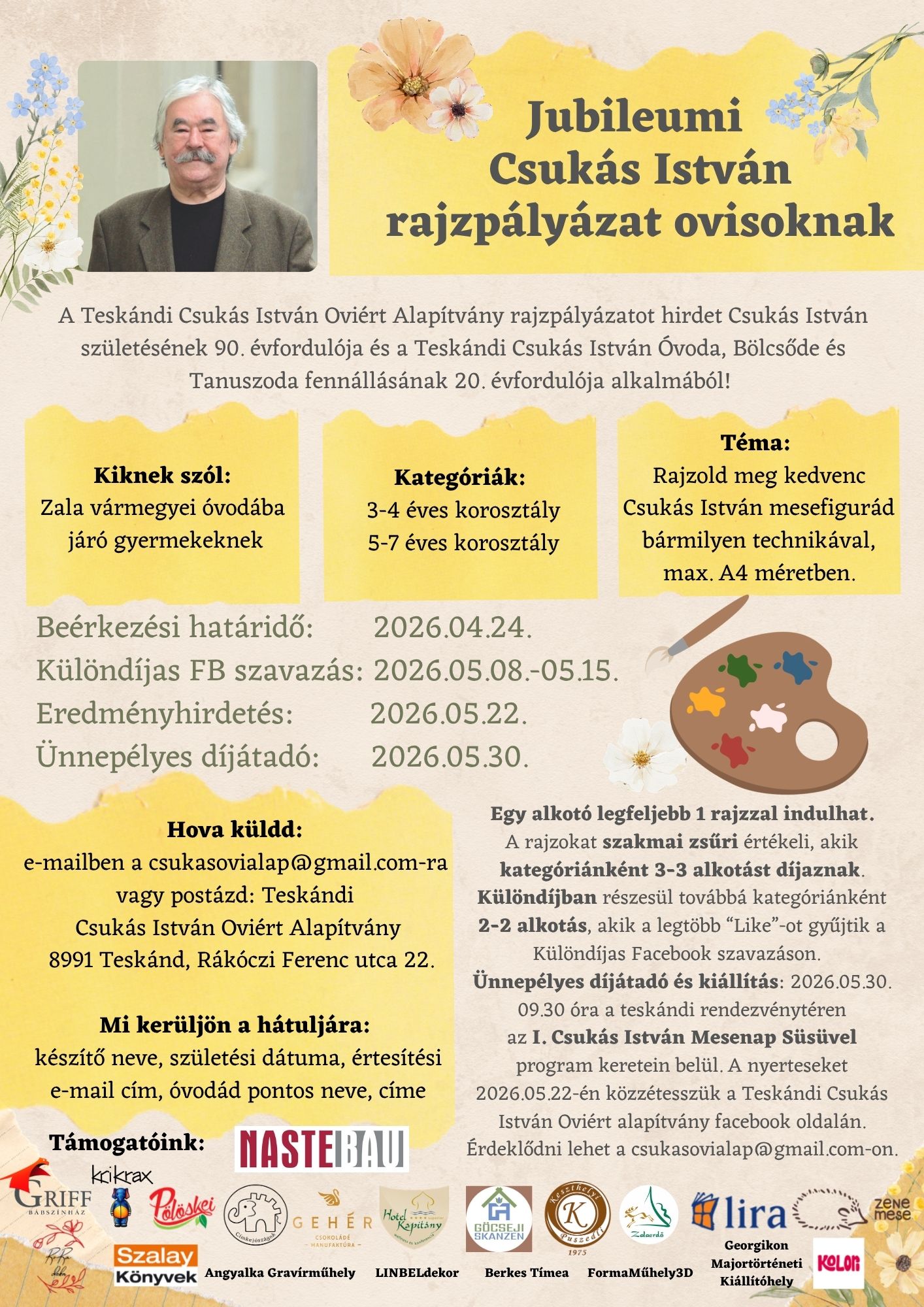 Kiemelő fotó - Rajzpályázat óvodásoknak Csukás István emlékére