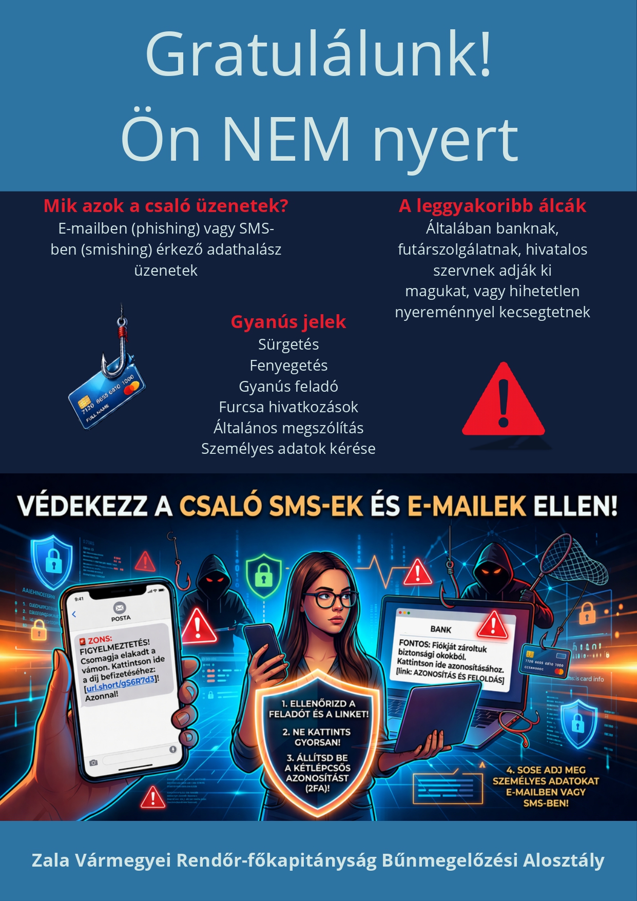 Kiemelő fotó - Védekezz a csaló sms-ek és e-mailek ellen!