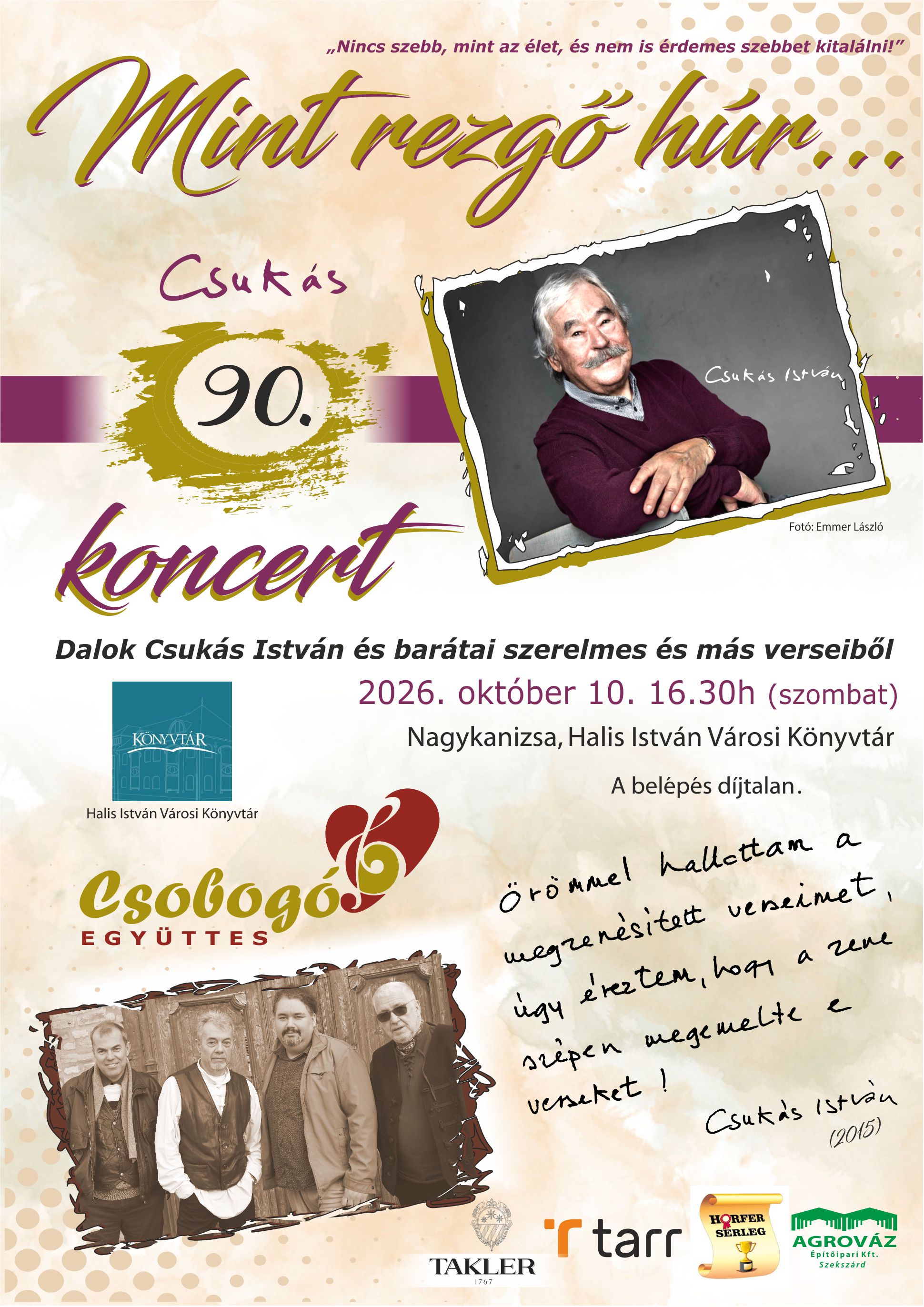 Csukás 90. koncert (október 10.)