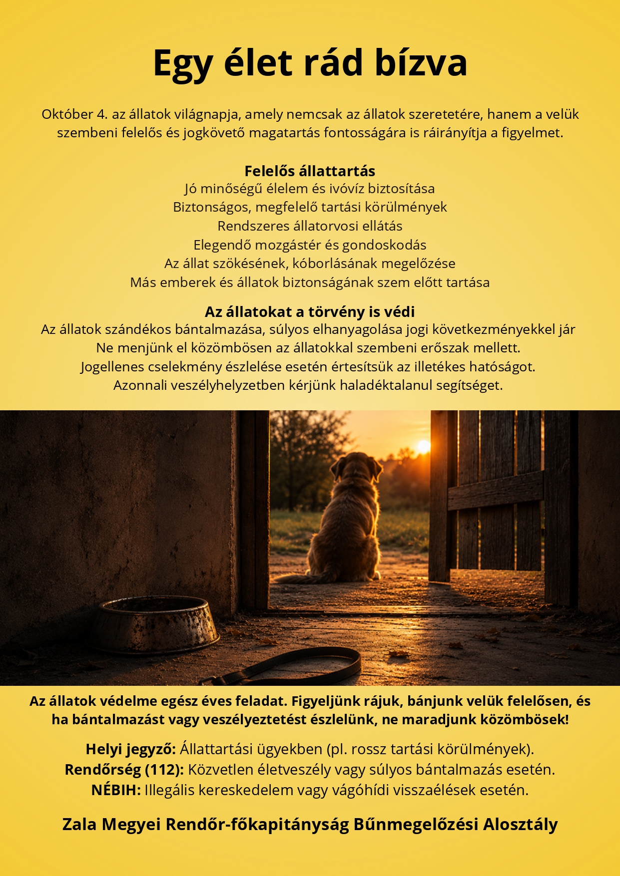 Kiemelő fotó - Egy élet rád bízva