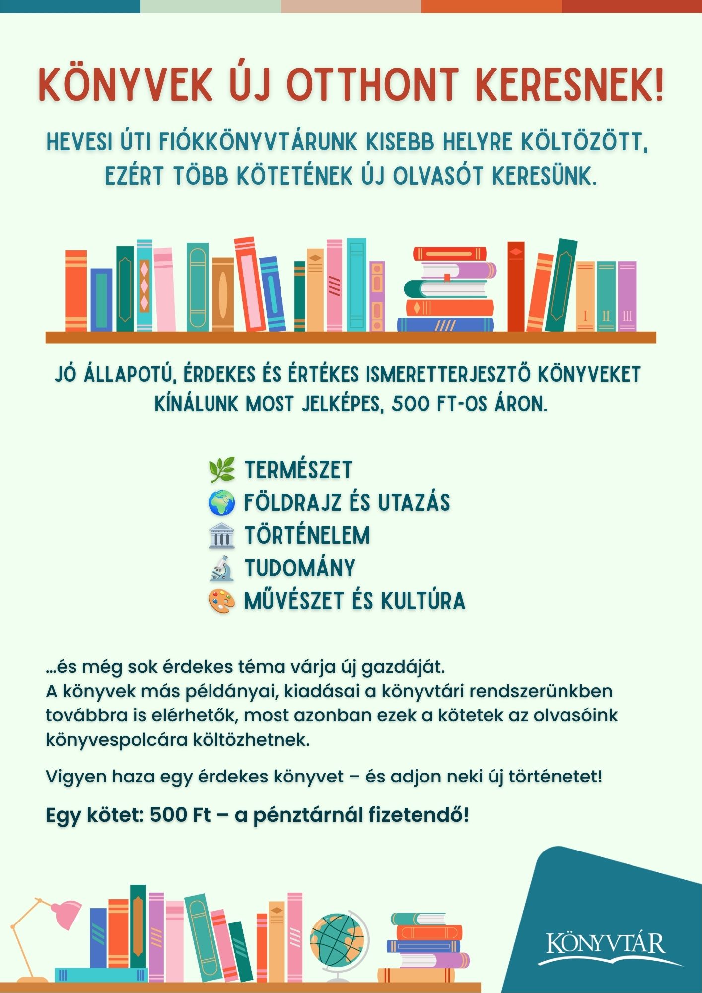 Kiemelő fotó - Könyvek út otthont keresnek!