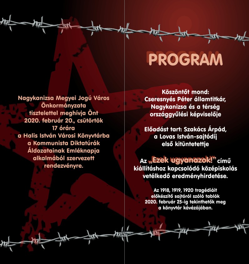Tartalom - Meghívó - Kommunista Diktatúrák Áldozatainak Emléknapja