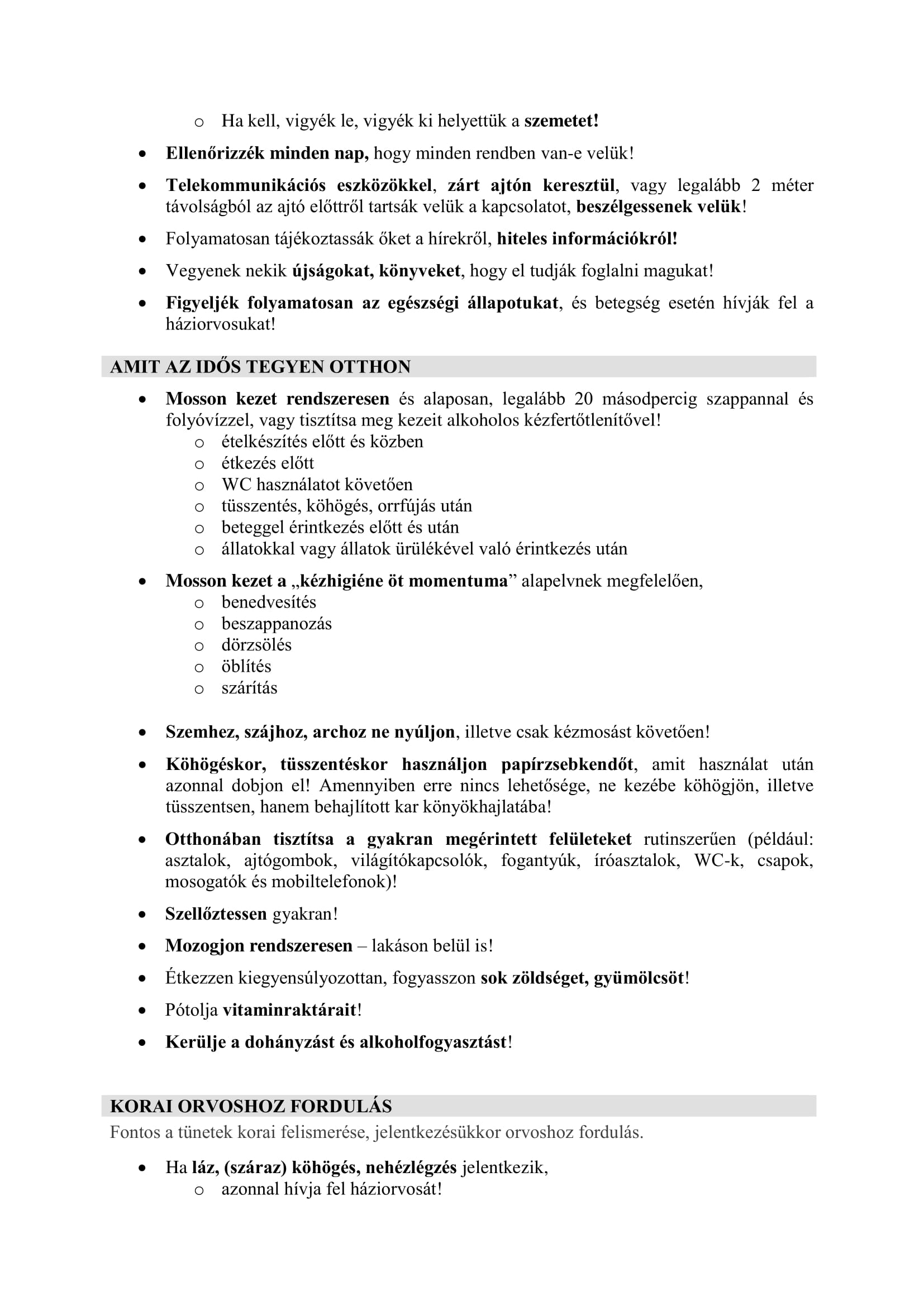 Tartalom - Tájékoztatás a koronavírusról