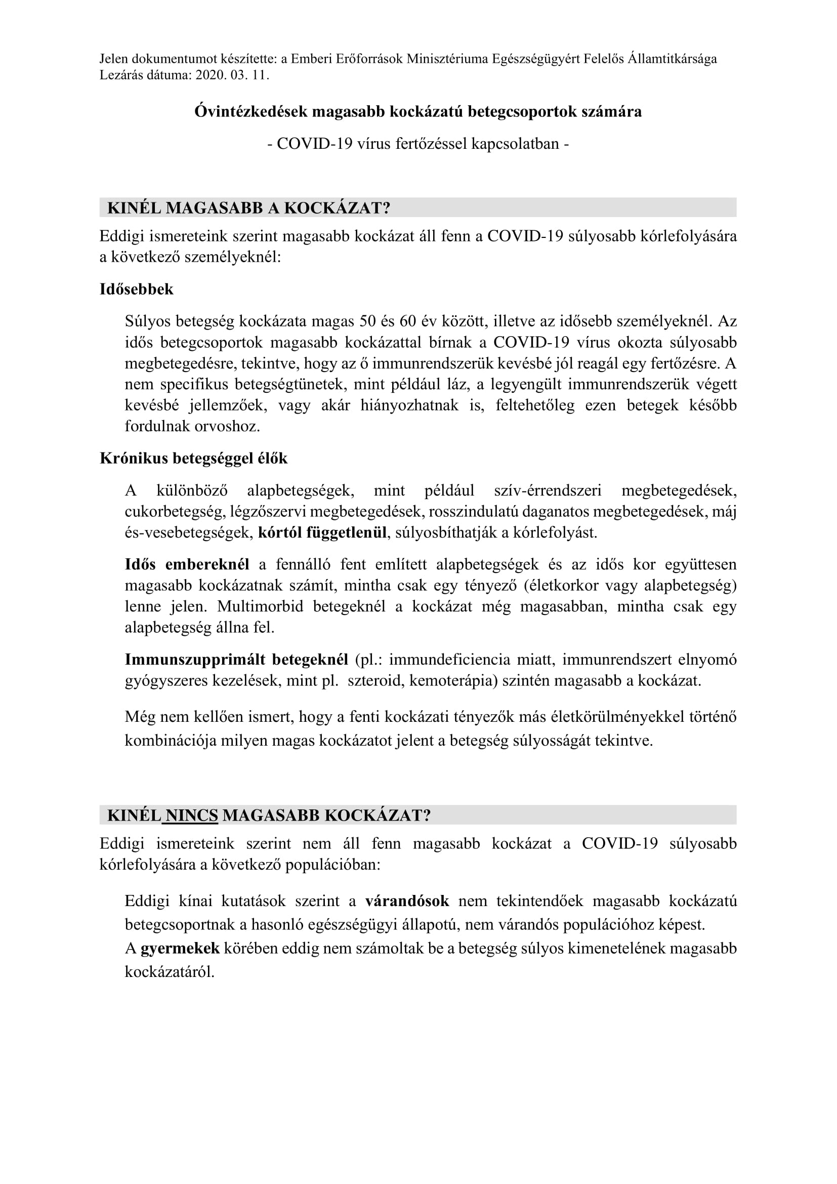 Tartalom - Tájékoztatás a koronavírusról
