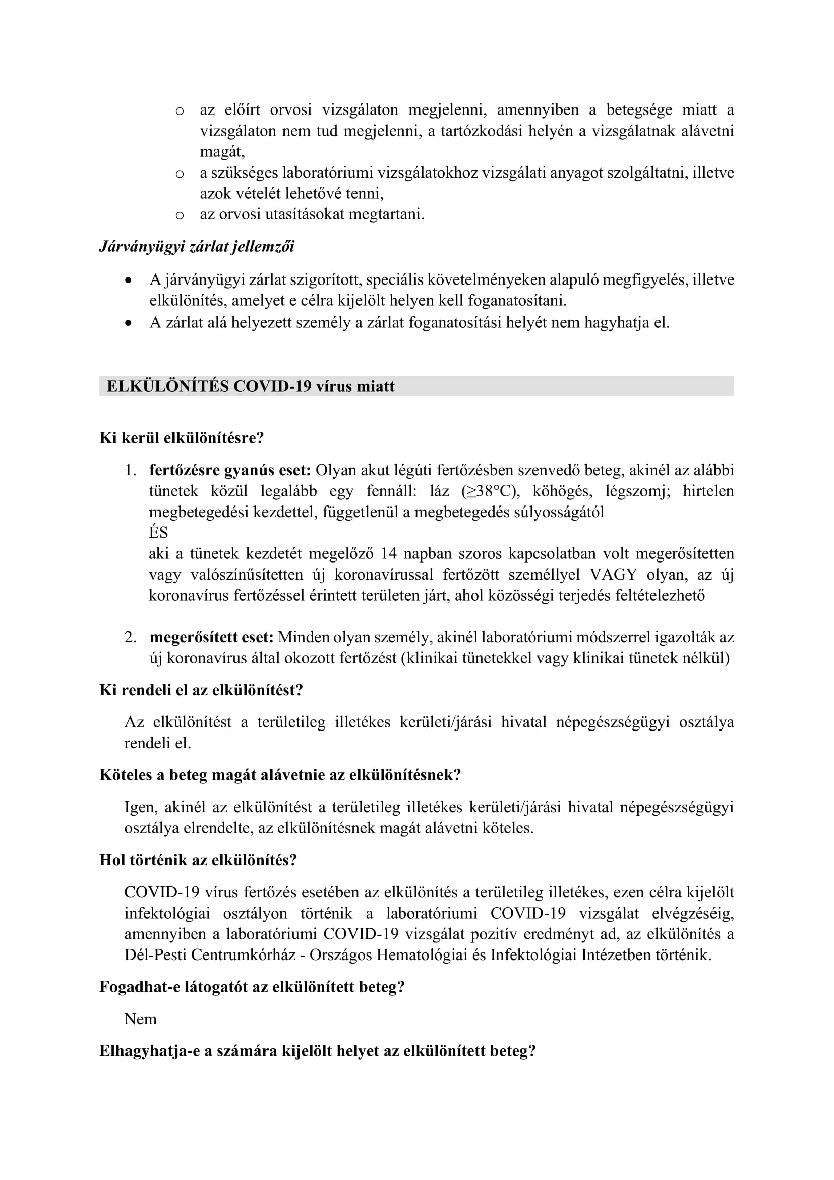 Tartalom - Tájékoztatás a koronavírusról