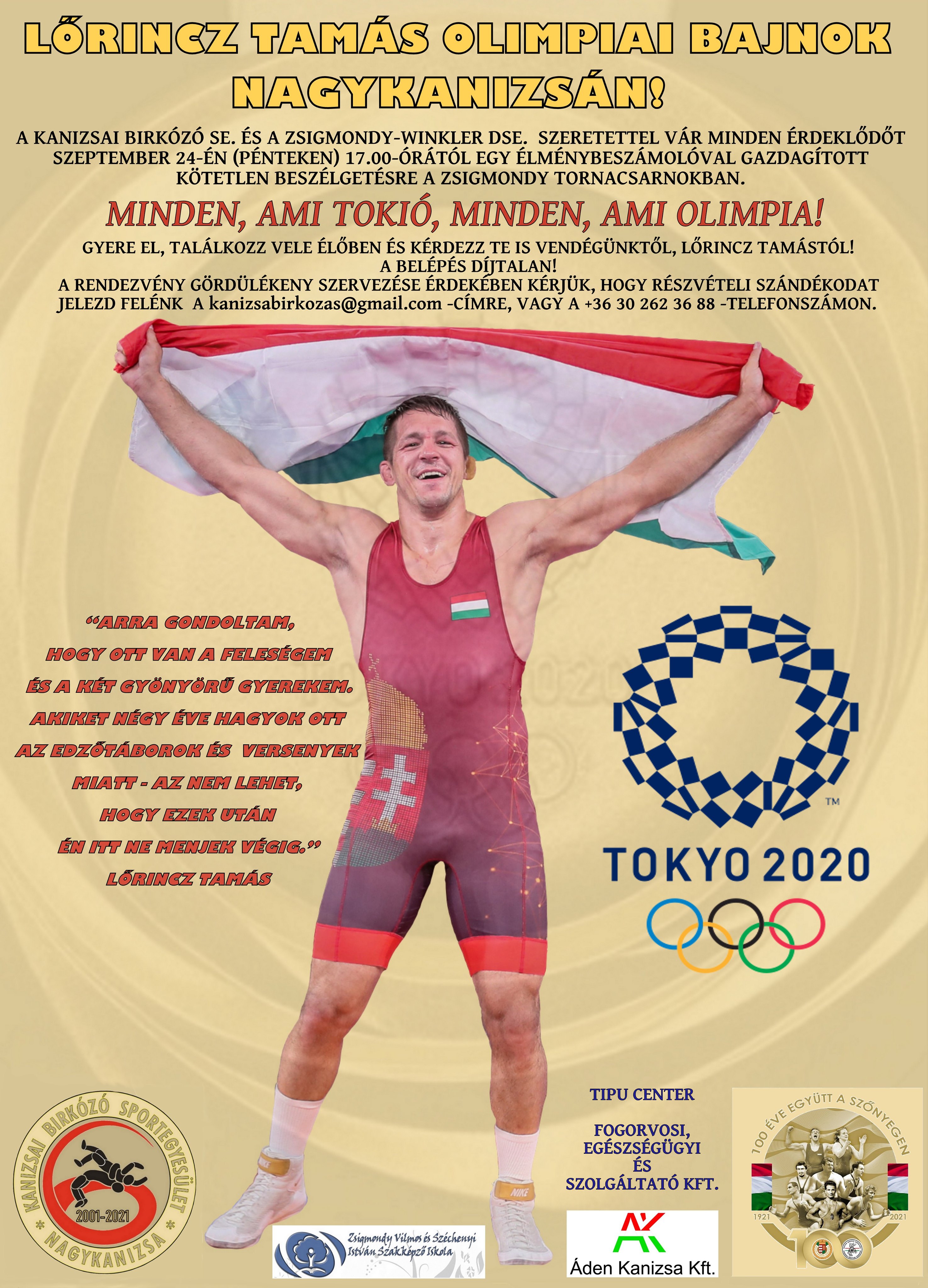 Tartalom - Lõrincz Tamás olimpiai bajnok Nagykanizsán!
