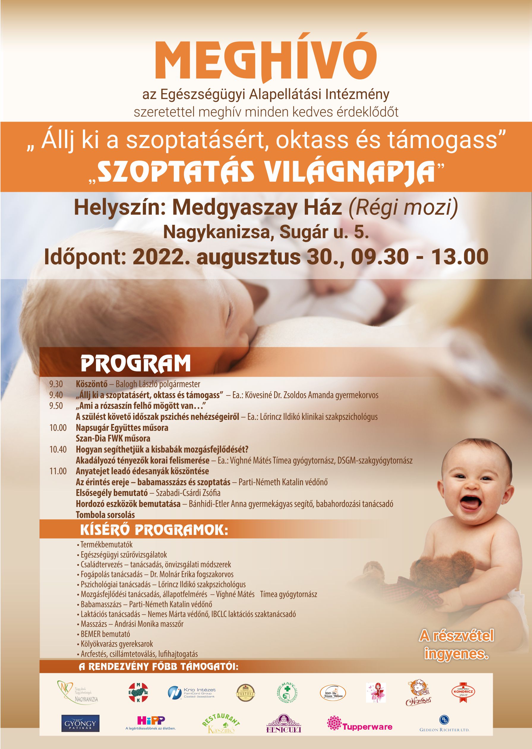 Tartalom - Anyatejes táplálás világnapja alkalmából szervezett program