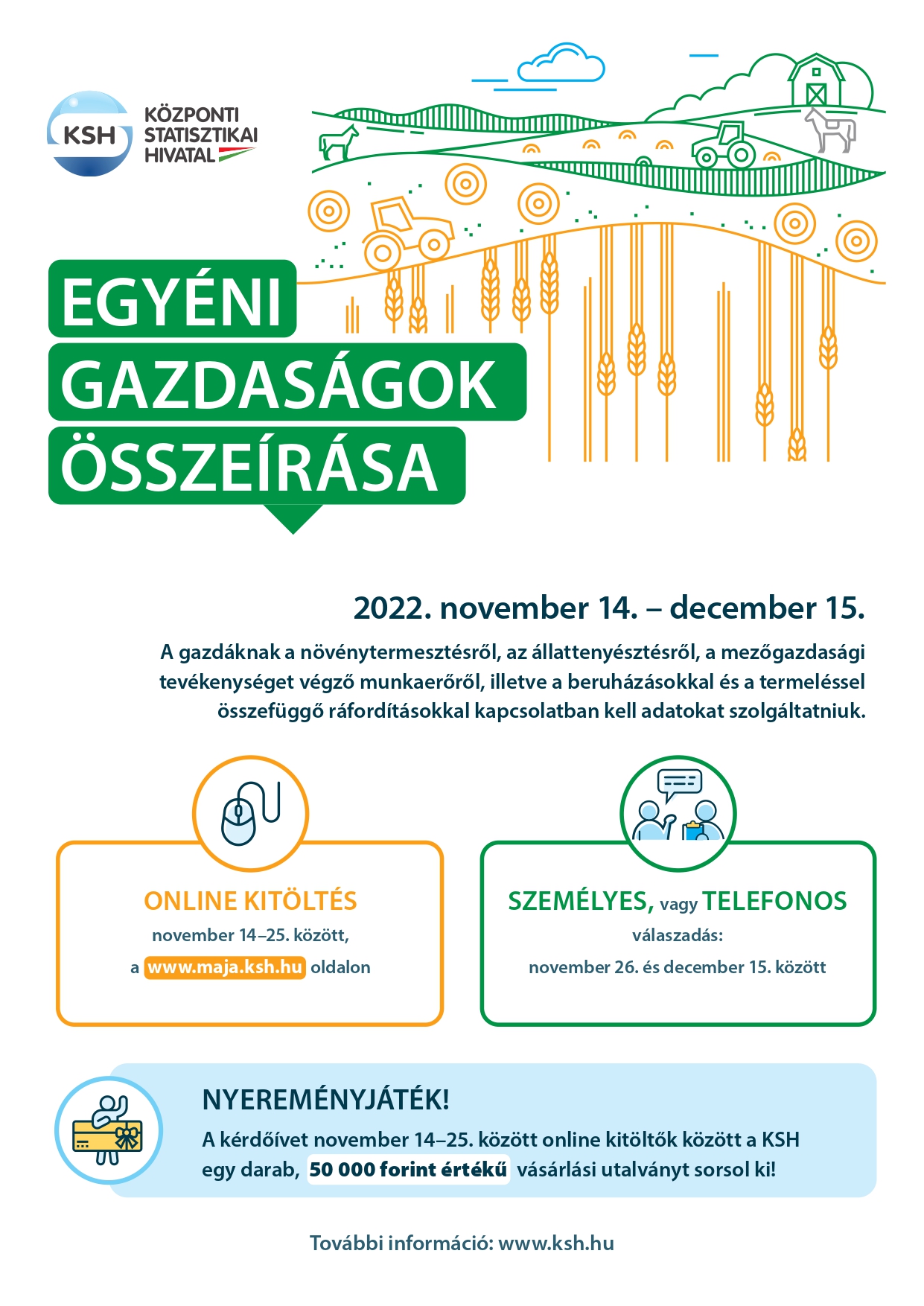 Tartalom - Egyéni gazdaságok összeírása, 2022. november–december