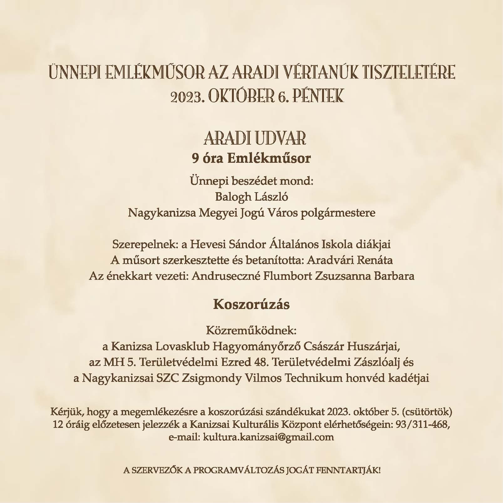 Tartalom - Meghívó - október 6.