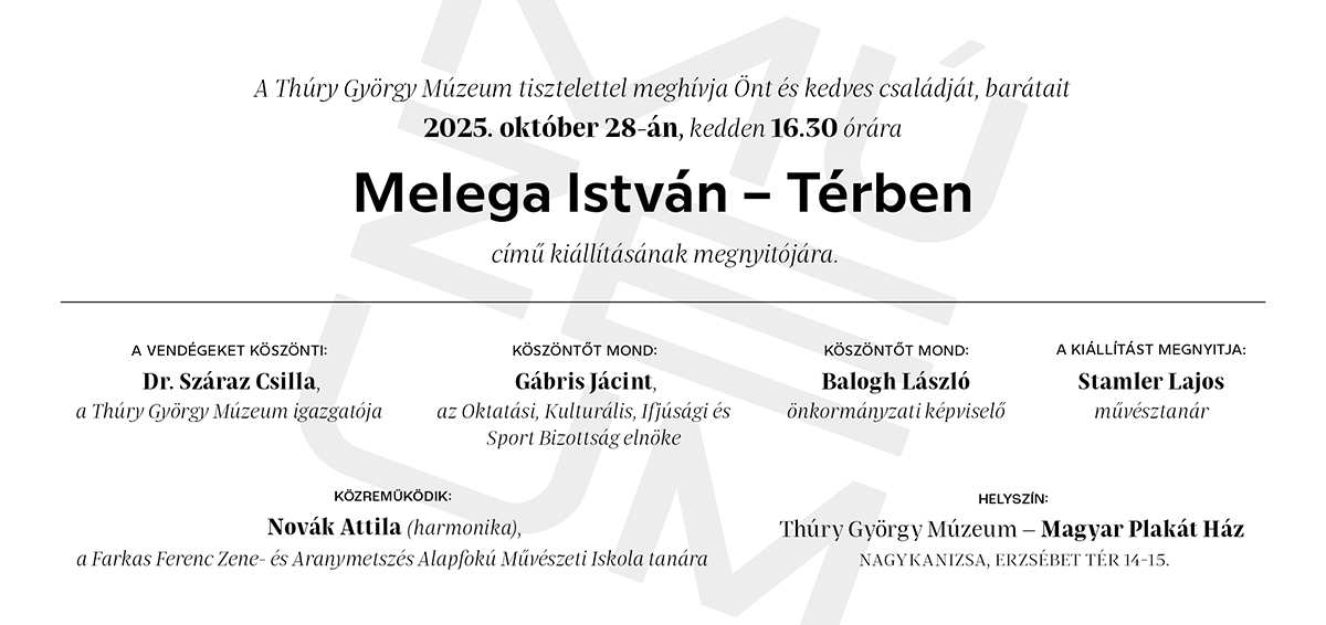 Tartalom - Melega István grafikusmûvész kiállítása (október 28.)