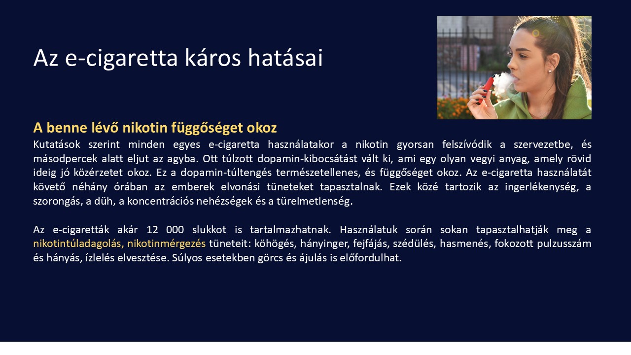 Tartalom - Az e-cigaretta káros hatásai
