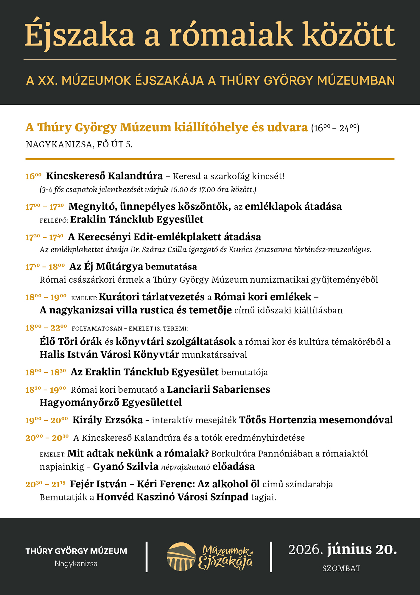 Tartalom - Múzeumok Éjszakája (június 20.)